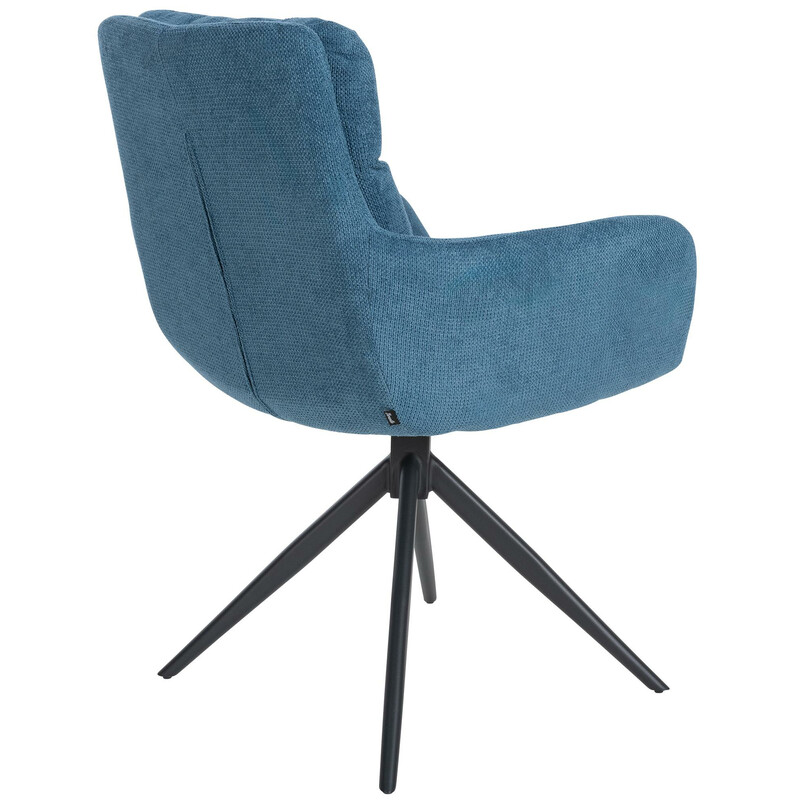 Elegant roterande matstol med mjuk stoppning och järnram