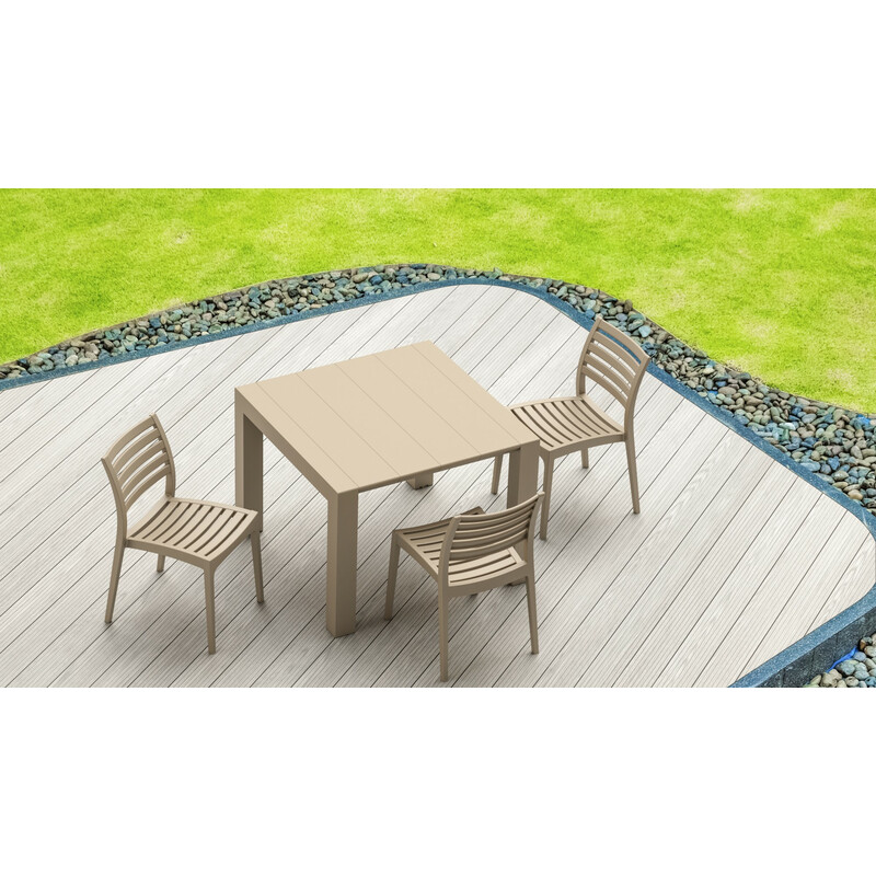 Stapelbar väderbeständig trädgårdsstol i plast för utomhusbruk