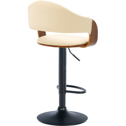 Modern justerbar barstol i konstläder med fotstöd