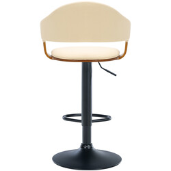 Modern justerbar barstol i konstläder med fotstöd