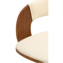 Modern justerbar barstol i konstläder med fotstöd