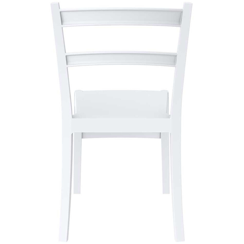 Stapelbar väderbeständig plaststol för inom- och utomhusbruk