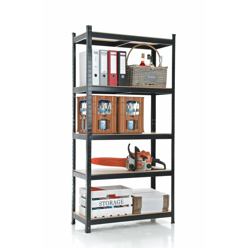 Robust och mångsidigt hyllsystem med justerbara hyllplan