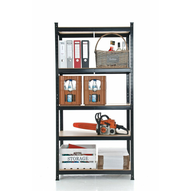 Robust och mångsidigt hyllsystem med justerbara hyllplan