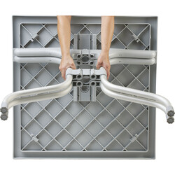 Hållbart hopfällbart bord för utomhusbruk i plast och aluminium