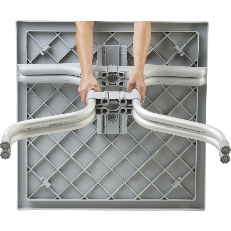 Hållbart hopfällbart bord för utomhusbruk i plast och aluminium