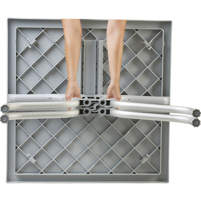 Hållbart hopfällbart bord för utomhusbruk i plast och aluminium