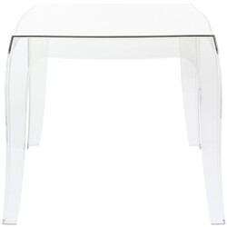 Elegant och hållbart utomhussidobord i väderbeständig polykarbonat