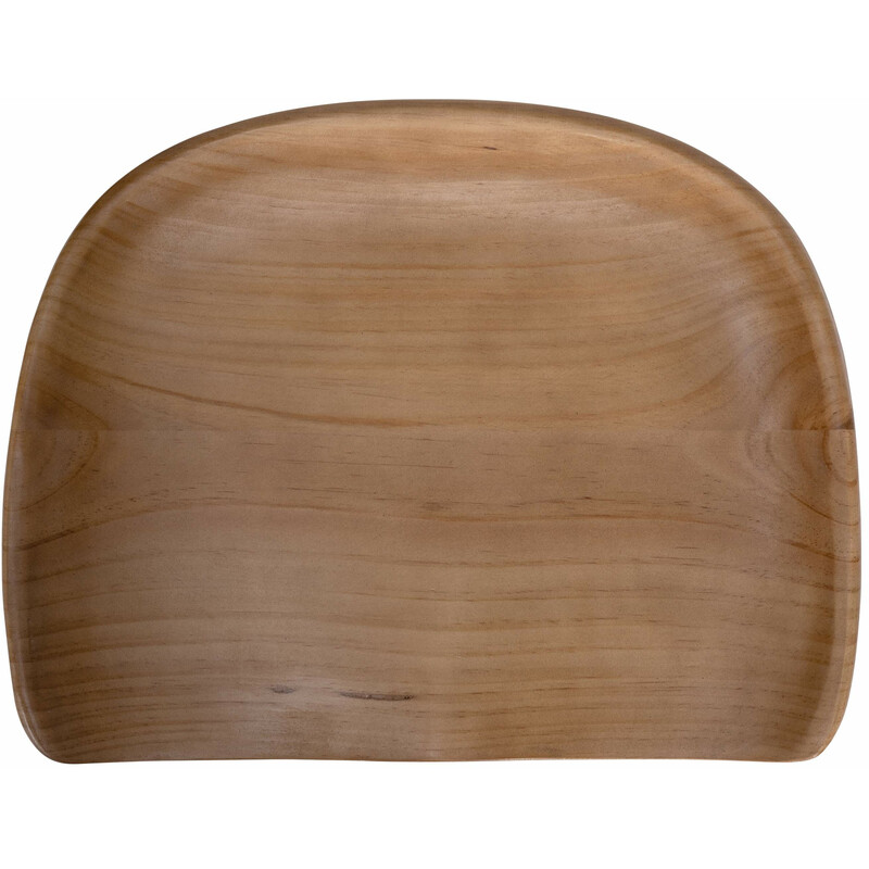 Rustik barstol i massivt trä och mattsvart metall