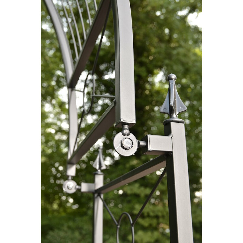 Justerbar rosbåge med hållbar pulverlackering och dekorativa detaljer