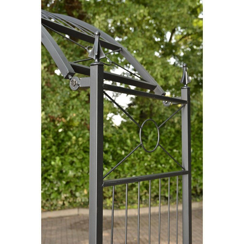 Justerbar rosbåge med hållbar pulverlackering och dekorativa detaljer