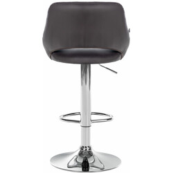 Justerbar barstol i konstläder med metallram och fotstöd