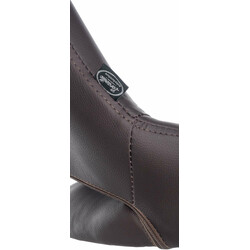 Justerbar barstol i konstläder med metallram och fotstöd