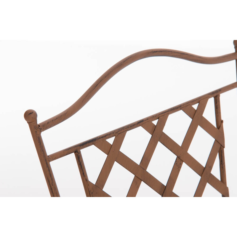 Handgjord järnstol med antikpatina för trädgård och terrass