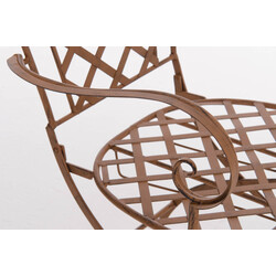 Handgjord järnstol med antikpatina för trädgård och terrass