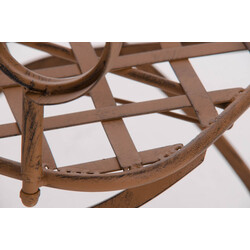 Handgjord järnstol med antikpatina för trädgård och terrass