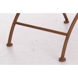 Handgjord järnstol med antikpatina för trädgård och terrass