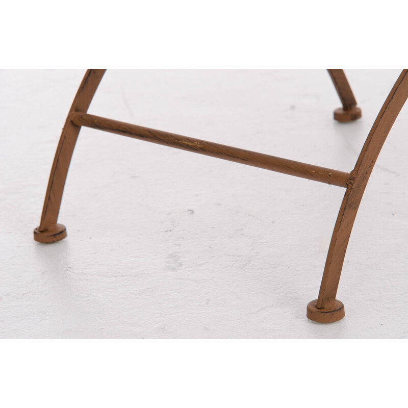 Handgjord järnstol med antikpatina för trädgård och terrass