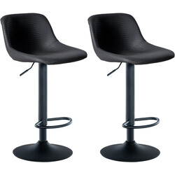 Stilren justerbar barstol med vadderad sits och ryggstöd