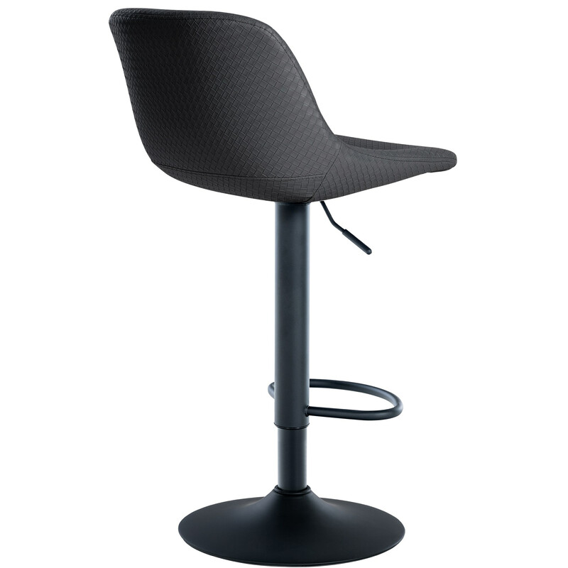 Stilren justerbar barstol med vadderad sits och ryggstöd