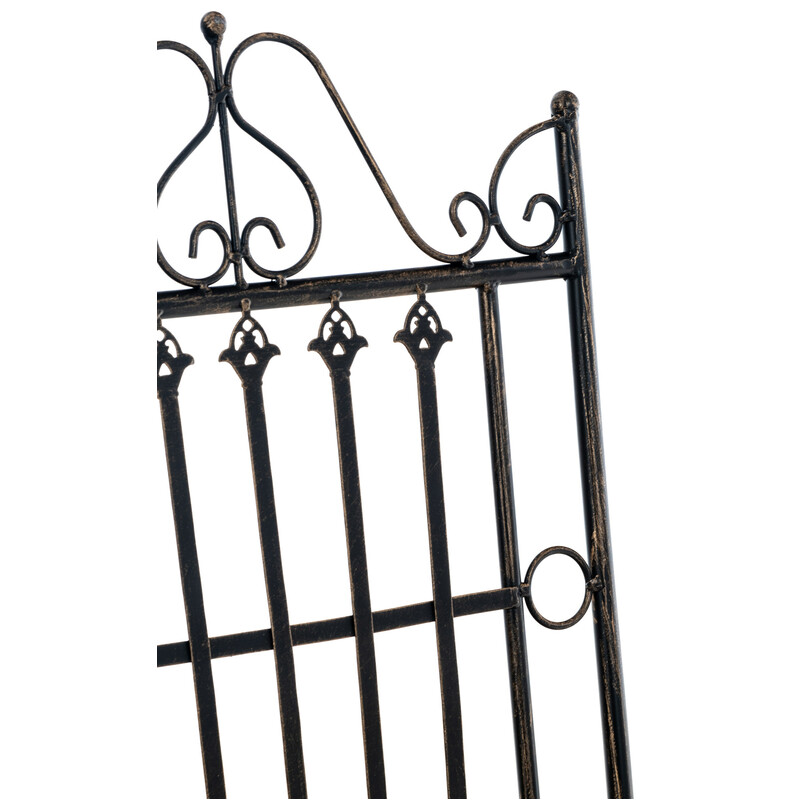 Vikbara trädgårdsstolar i järn med antik patina