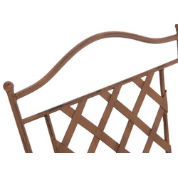 Nostalgiska handtillverkade trädgårdsstolar i järn med antikpatina