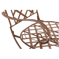 Nostalgiska handtillverkade trädgårdsstolar i järn med antikpatina