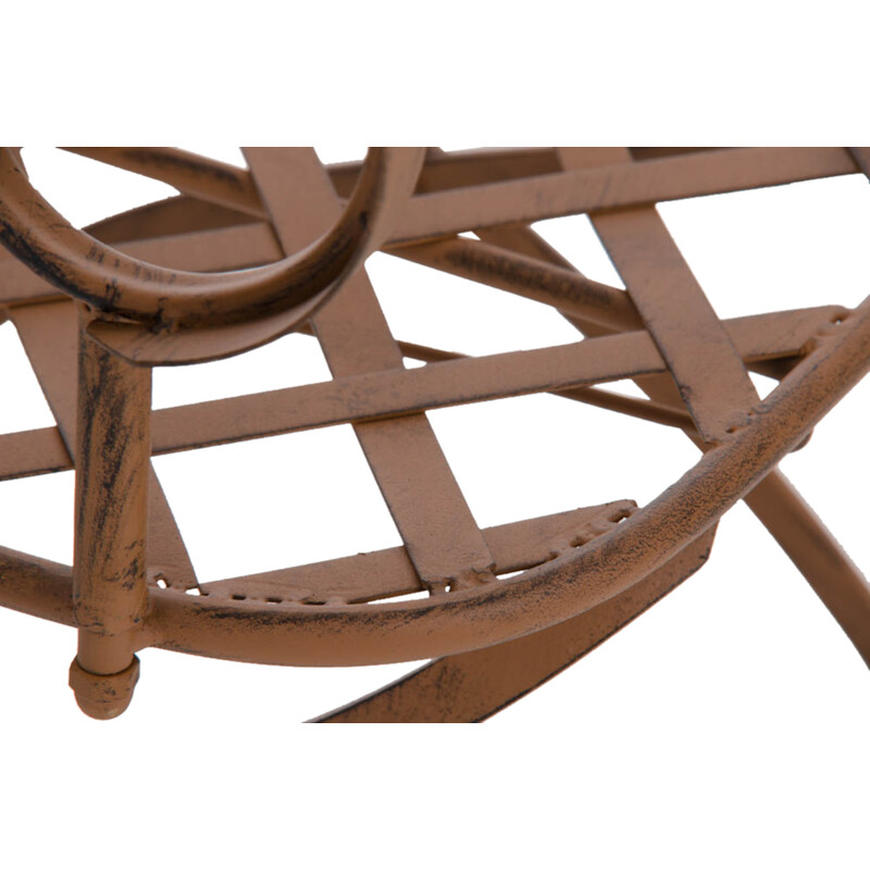 Nostalgiska handtillverkade trädgårdsstolar i järn med antikpatina