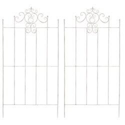 Rustik spaljépar för klätterväxter i trädgården