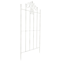 Rustik spaljépar för klätterväxter i trädgården