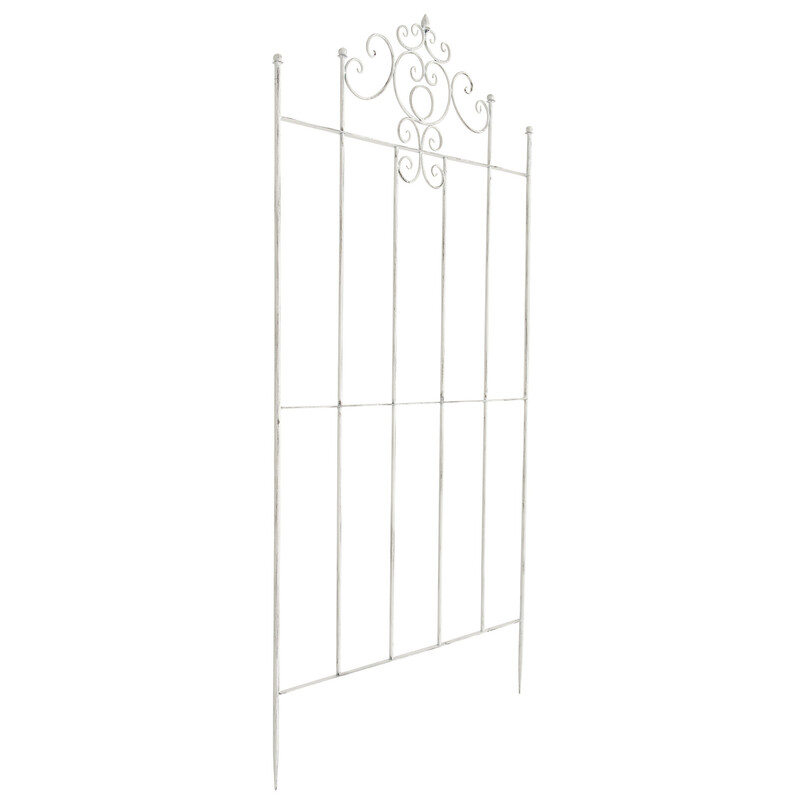 Rustik spaljépar för klätterväxter i trädgården