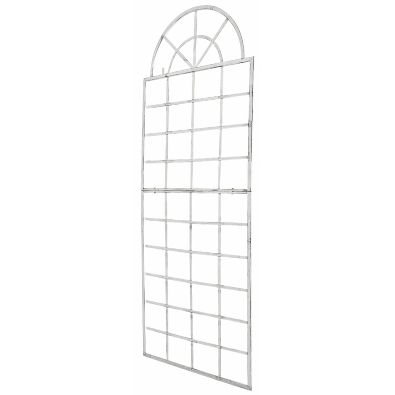 Elegant väggspaljé i järn med handgjord antikpatina