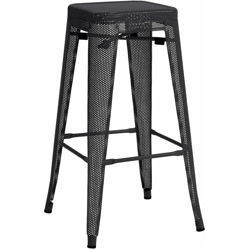 Industriell stapelbar barstol med fotstöd och golvskydd