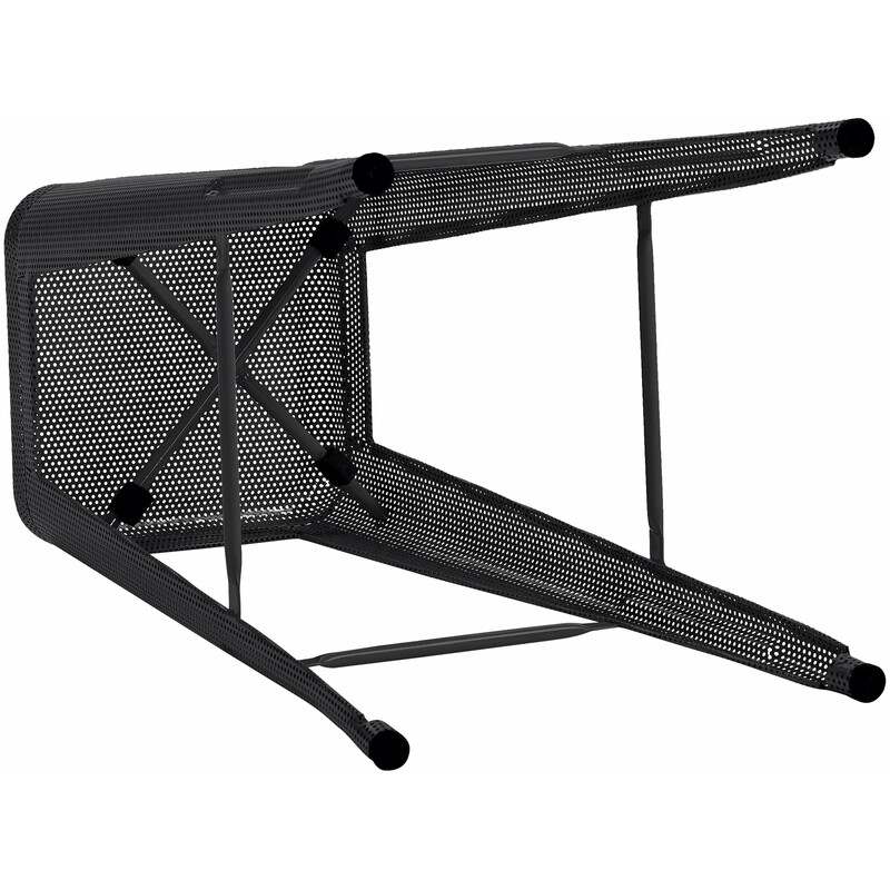 Industriell stapelbar barstol med fotstöd och golvskydd