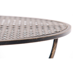 Nostalgiskt handgjort trädgårdsbord i antik stil av järn