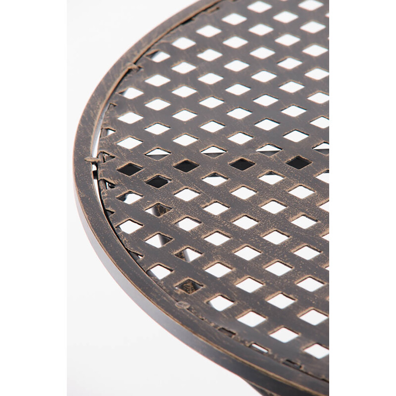 Nostalgiskt handgjort trädgårdsbord i antik stil av järn