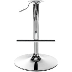 Höjdjusterbart barstolsstativ med fotstöd i svart eller krom