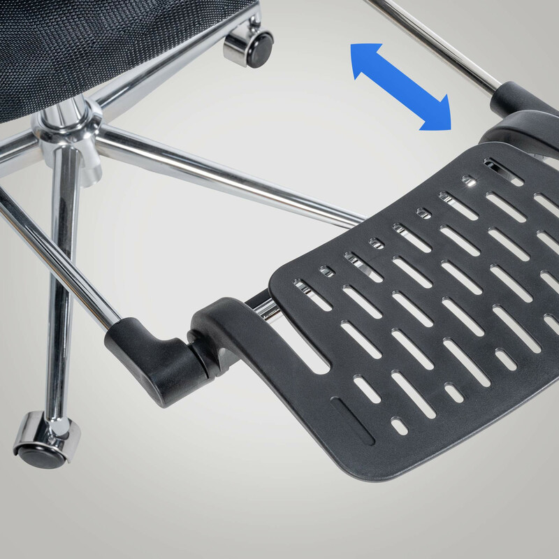 Ergonomisk kontorsstol med justerbart stöd och nätmaterial