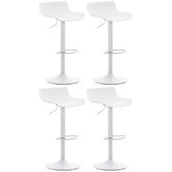 Höjdjusterbar barstol med böjd sits och trumpetfot