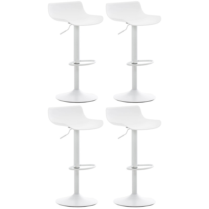 Höjdjusterbar barstol med böjd sits och trumpetfot