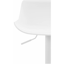 Höjdjusterbar barstol med böjd sits och trumpetfot