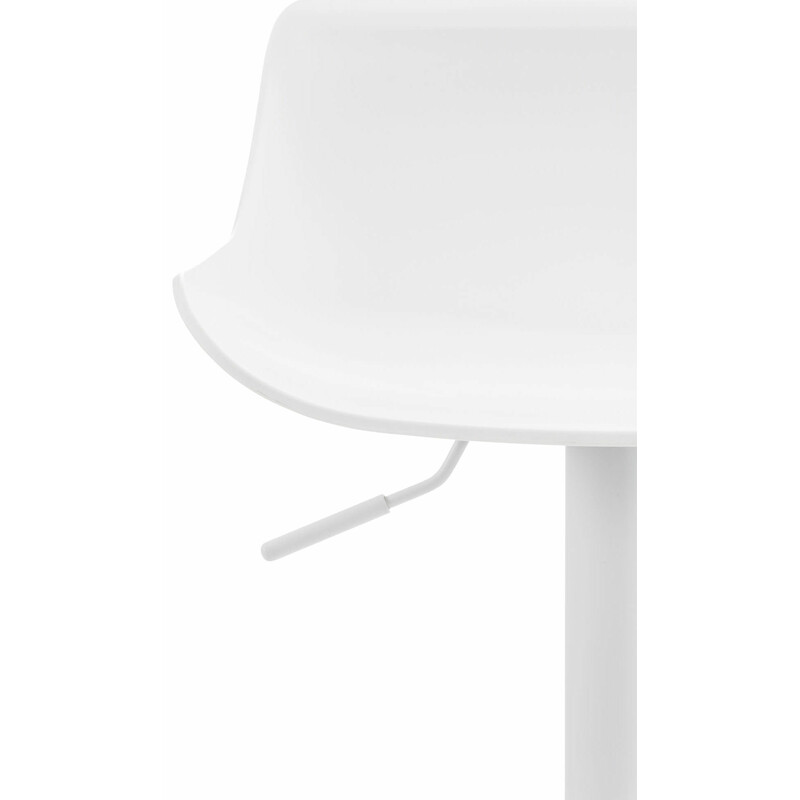 Höjdjusterbar barstol med böjd sits och trumpetfot