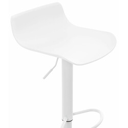 Höjdjusterbar barstol med böjd sits och trumpetfot