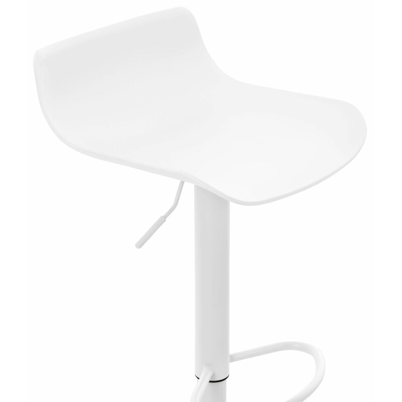 Höjdjusterbar barstol med böjd sits och trumpetfot
