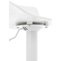 Höjdjusterbar barstol med böjd sits och trumpetfot