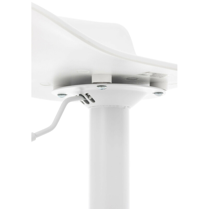 Höjdjusterbar barstol med böjd sits och trumpetfot