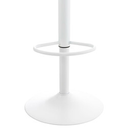 Höjdjusterbar barstol med böjd sits och trumpetfot