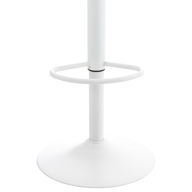 Höjdjusterbar barstol med böjd sits och trumpetfot