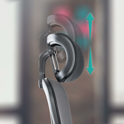 Ergonomisk kontorsstol med justerbart nackstöd och svankstöd