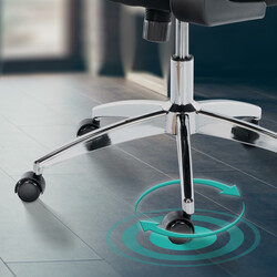 Ergonomisk kontorsstol med justerbart nackstöd och svankstöd